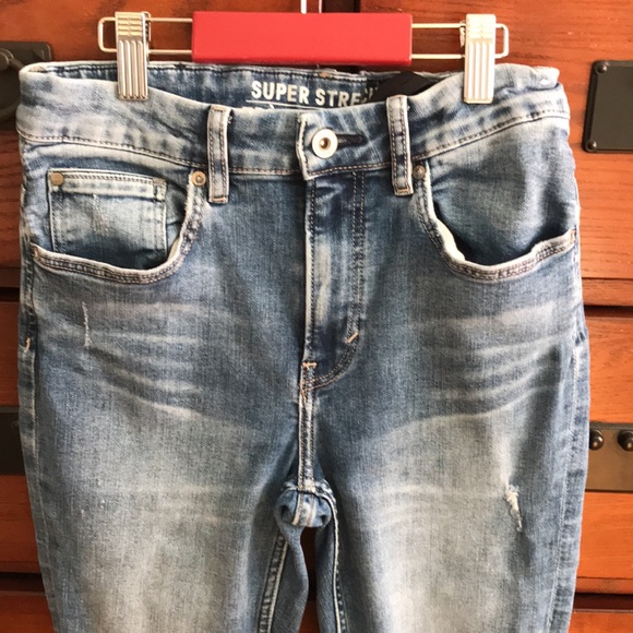Girls Size 13/14 Light Distressed Holes Denim Jeans, H&M - Picture 5 of 14